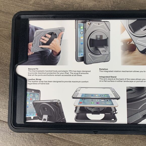 for Apple iPad Pro 9.7" 2016, Full-Body Screen Case Tablet Stand Cover w/ Strap - Picture 10 of 12